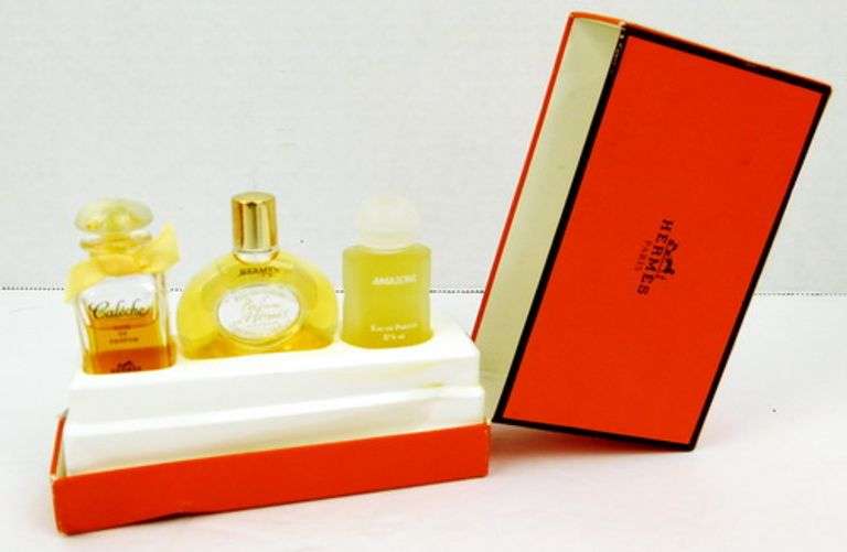 Boxed Set of 3 Miniature Hermes Perfumes