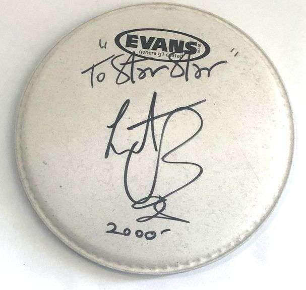 Rolling Stones Charlie Watts Autographed Ultra Rare To Star Star 9"  Drumhead ACOA