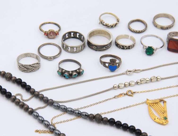 Lot of Vintage 925 Sterling Silver Miscellaneous Jewelry