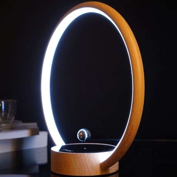 Sleek Circle Table Lamp Modern and Dimmable