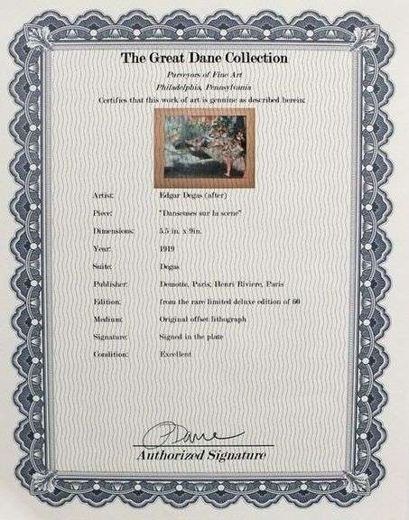 Original Degas engraving gravure, signed in the plate