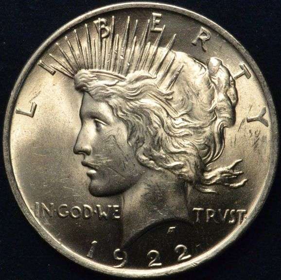 1922 Peace Silver Dollar BU