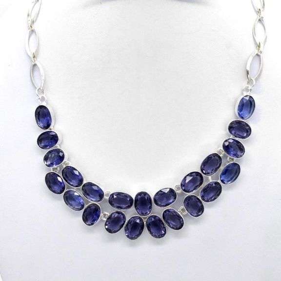 Sparkling 181 Cttw Majestic Lab Tanzanite Necklace