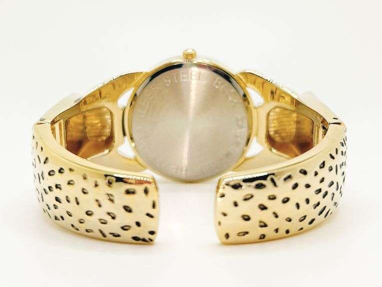 18kt GP Leopard Geneva Bangle Watch