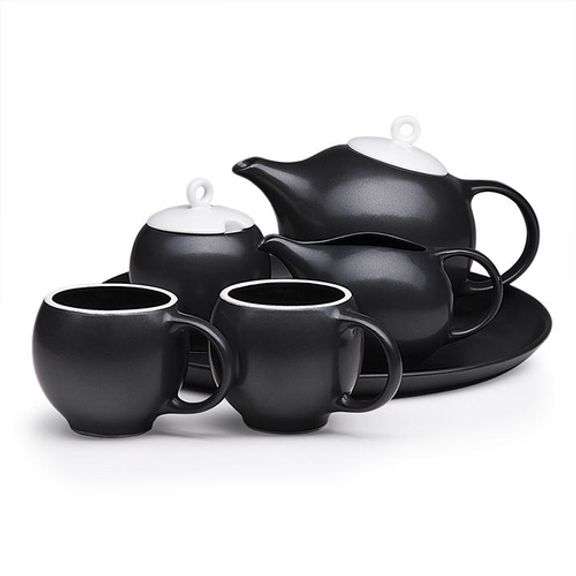 Matte Black EVA Tea Set Elegant