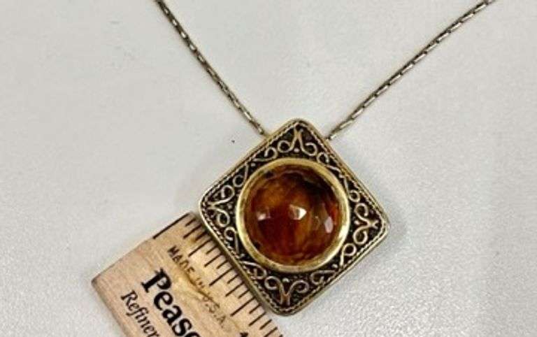 BYZANTINE STYLE VINTAGE STERLING SILVER NECKLACE