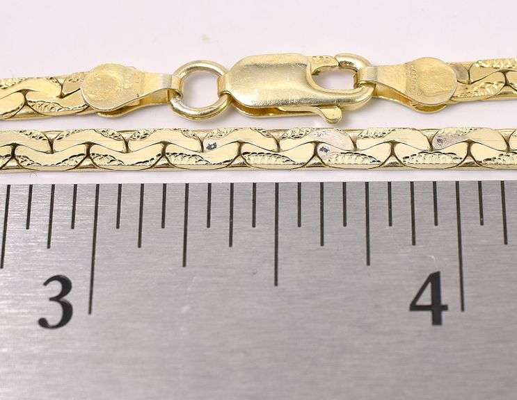 Vermeil Snake Chain Necklace In Sterling Silver