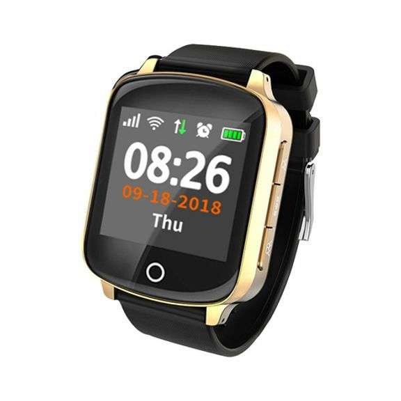 Solar Elderly Smartwatch with LCD Display