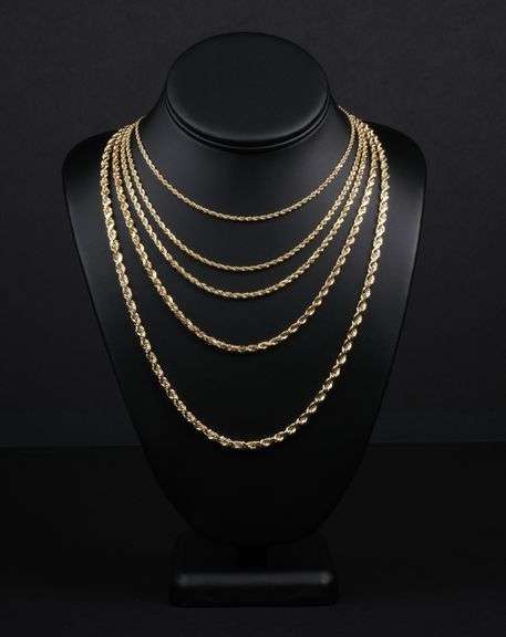 14K SOLID GOLD 2.5mm -16" - ROPE CHAIN / TWISTED CHAIN