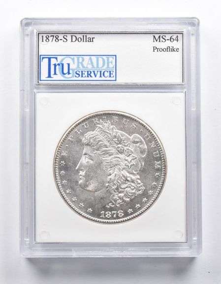 MS64 1878-S Morgan Silver Dollar Proof Like Tru Grade Service