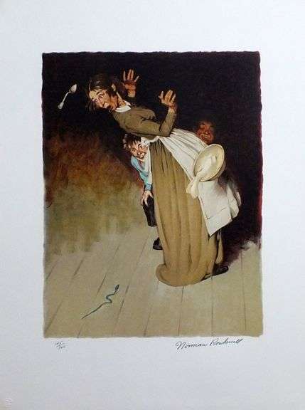 Extremely rare and collectable hand signed Norman Rockwell