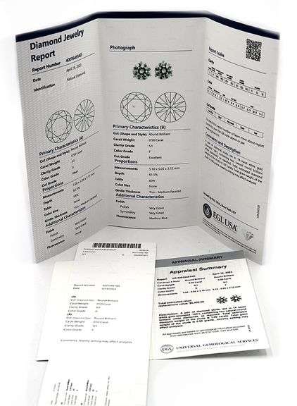 1.00ctw Round Diamond Solitaire Stud Earrings in 14K