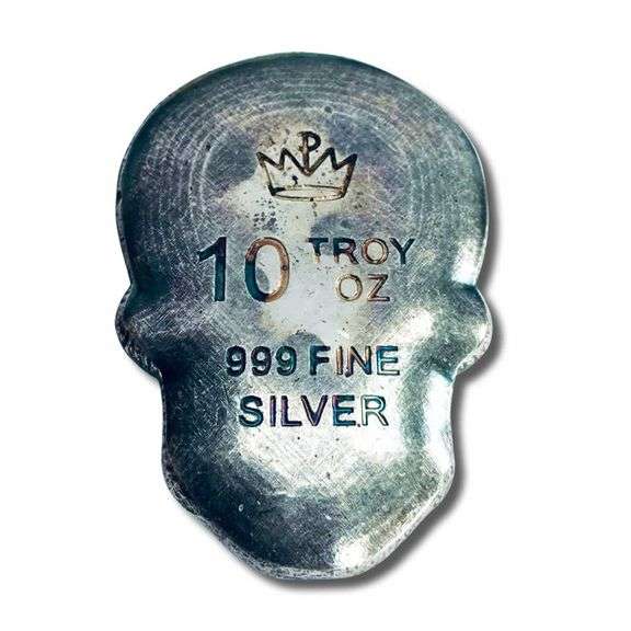 10 oz .999 Fine Silver Sugar Skull