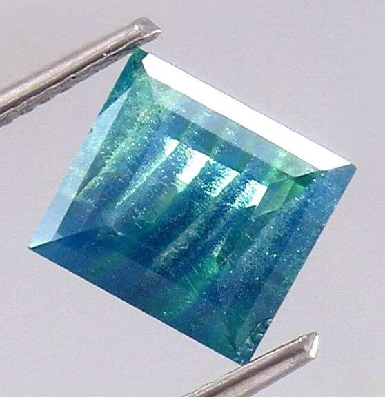BEAUTIFUL BLUE/GREEN/TEAL PARTI SAPPHIRE EMERALD CUT LOOSE GEMSTONE