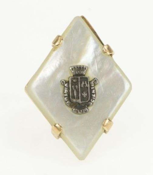 14K Yellow Gold Mother of Pearl St Mary-of-the-Woods College Ring