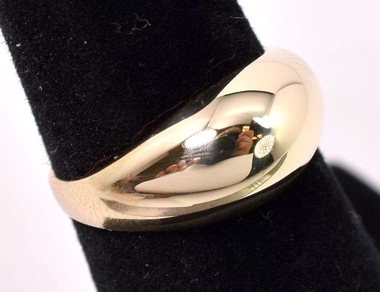 Amazing Dome Ring In 14K Yellow Gold