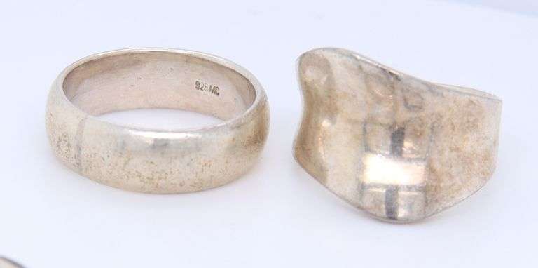 Group Lot of Vintage 925 Sterling Silver Cubic Zirconia Rings