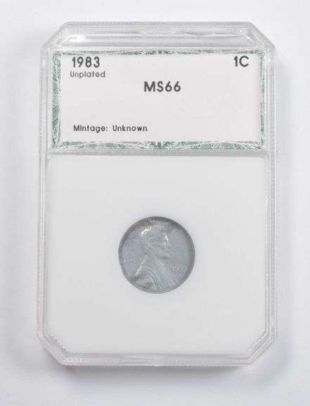 MS66 1983 Lincoln Steel Cent Unplated PCI