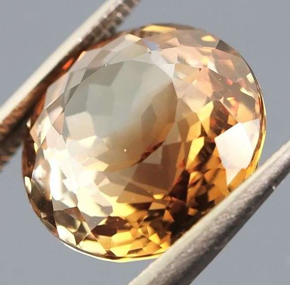 Premium 8.75ct calico colored Imperial Topaz solitaire