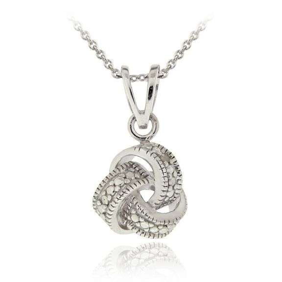 Love Knot Diamond Accent Necklace