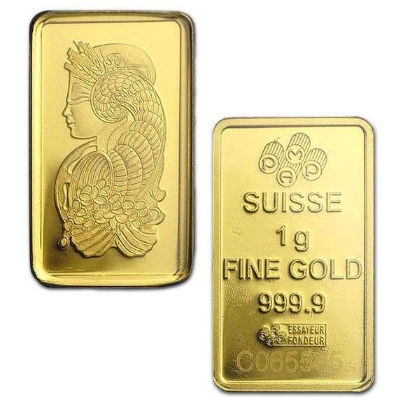 2x PAMP Suisse 1.0 Gram Pure Gold Bars!