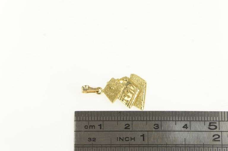 14K Yellow Gold 90 Year Book Grad Cap Graduate Charm/Pendant