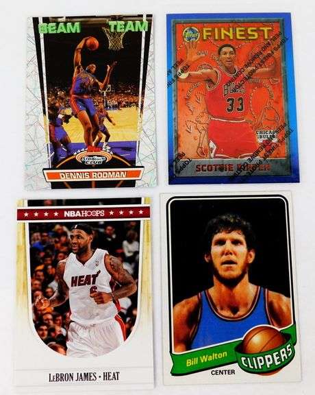 4 Basketball Cards, All Greats