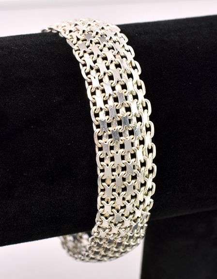 Fancy Link Bracelet In Sterling Silver