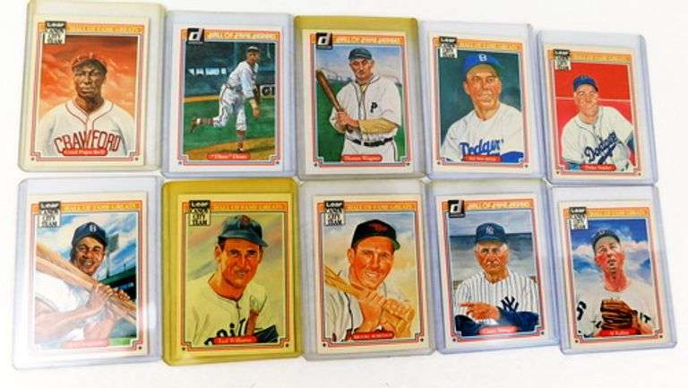 Lot of 10 Leaf 1987 Hall of Fame Greats Baseball Cards