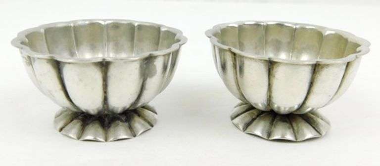 2 Vintage Victoria Taxco Sterling Silver Salt Bowls