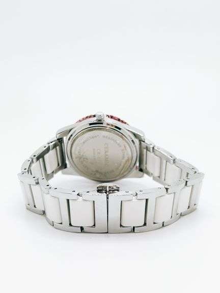 Gorgeous Ceramic and Gemstone Geneva Watch