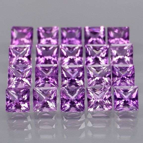 Amazing 5.35ct matched bright purple Amethyst set