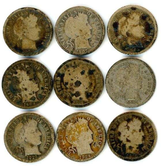 9 Different Barber Dimes