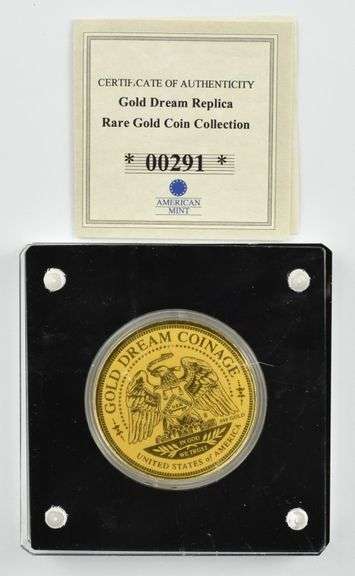 2021 Indian Head Double Eagle 1/200 Oz. .999 Gold Dream Replica COA