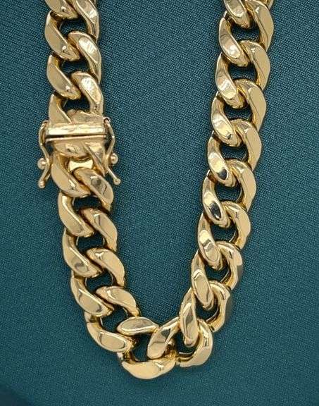 10.5MM 14K GOLD MIAMI CUBAN LINK CHAIN