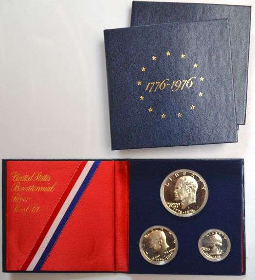 2 3 Piece Bicentennial Silver Proof Sets.