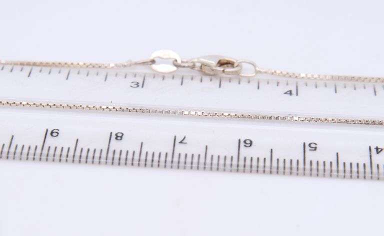Italian Sterling Silver Box Chain Necklace