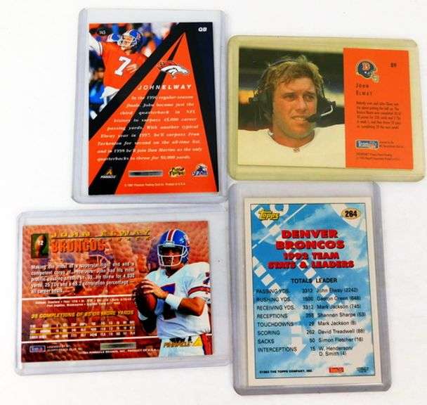 4 John Elway Football Cards