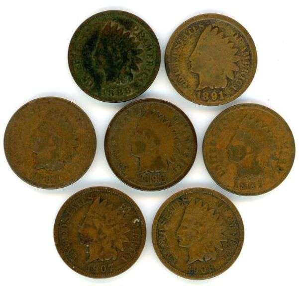 7 Different Indian Head Cents