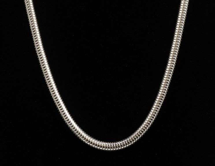 Sterling Silver Flexible Round Snake Chain 5mm 925 Italy New Necklace 18"