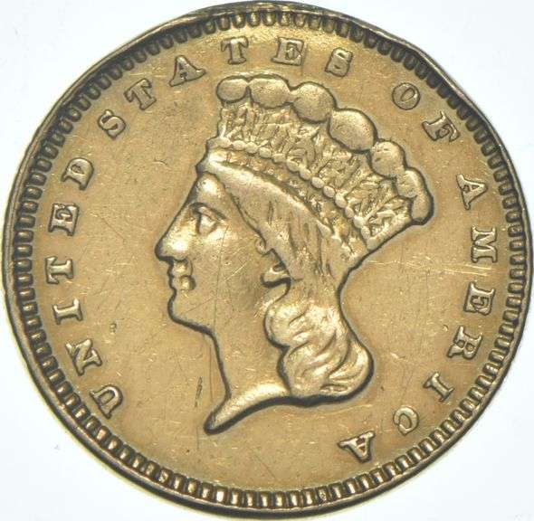 1875 $1 Indian Princess Head Gold Dollar Piece
