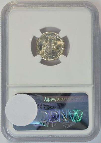 Outstanding NGC MS67 FB graded 1943-D Mercury Dime
