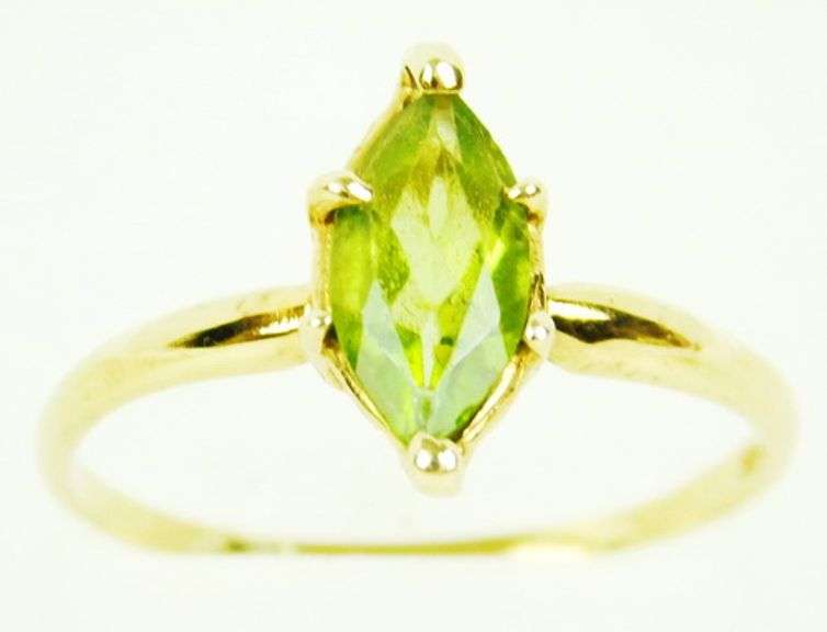 Vintage 10K Peridot Ring, Size 7.75