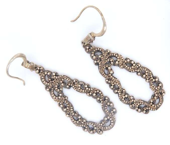 Set of Lois Hill Sterling Silver Pendant on Chain and Dangle Earrings