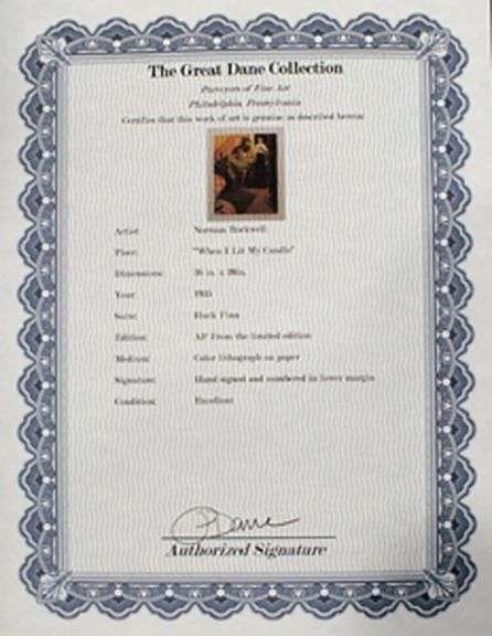 Extremely rare and collectable hand signed Norman Rockwell