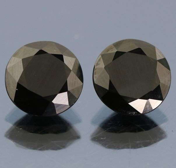 Elegant 8.80ct unheated black Spinel pair