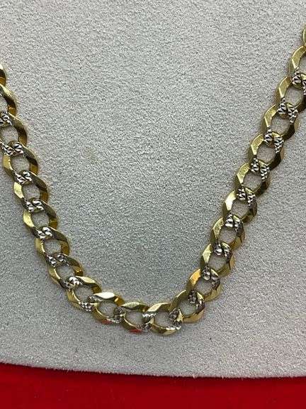 BRAND NEW 14K GOLD CUBAN LINK CHAIN WITH DIAMOND CUT DESIGN