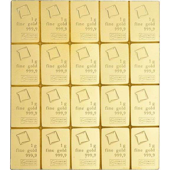 Valcambi Suisse 20x1 Gram Gold CombiBar