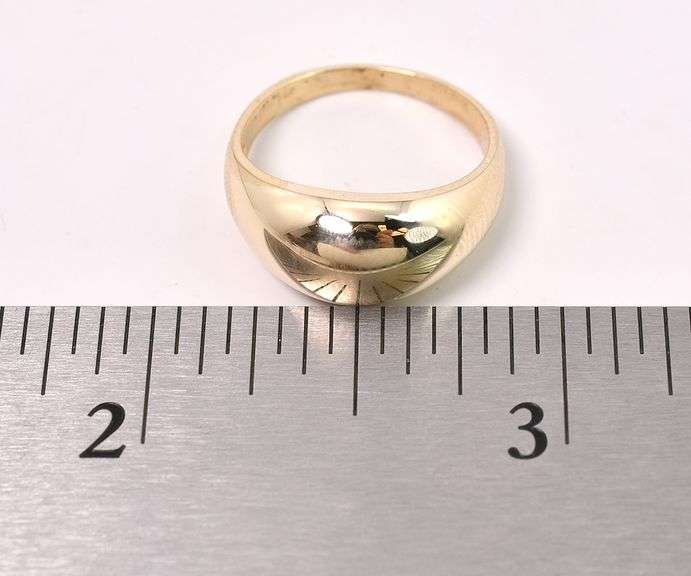Amazing Dome Ring In 14K Yellow Gold