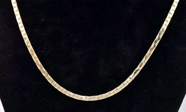 Vermeil Snake Chain Necklace In Sterling Silver